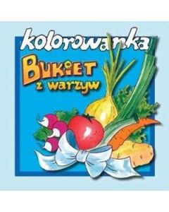 Bukiet z warzyw - kolorowanka mała