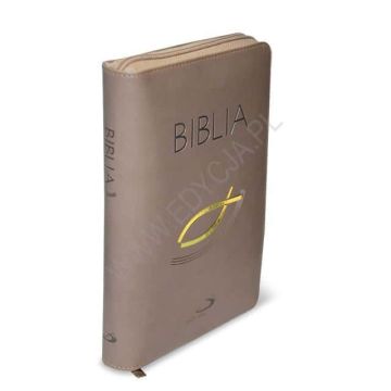 Biblia z kolorową wkładką - brąz zamek -  Edycja