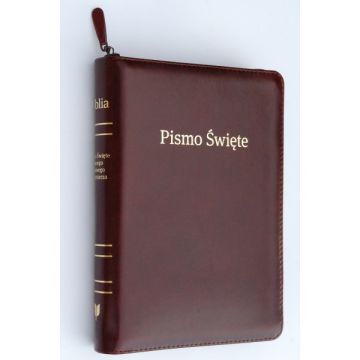 Biblia EIB duża - PU - zamek - PM bordo