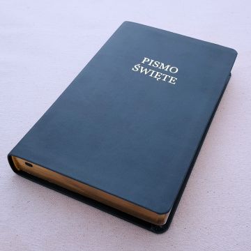 Uwspółcześniona Biblia Gdańska średnia F1 - granat