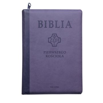 Biblia Pierwszego Kościoła - PU fiolet zamek wyc