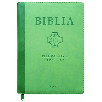 Biblia Pierwszego Kościoła - PU zielona zamek wyc