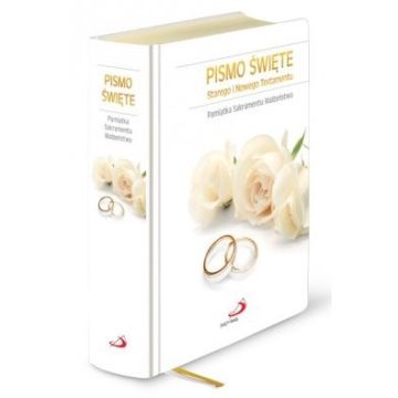 Pismo Święte ST i NT białe  Ślub