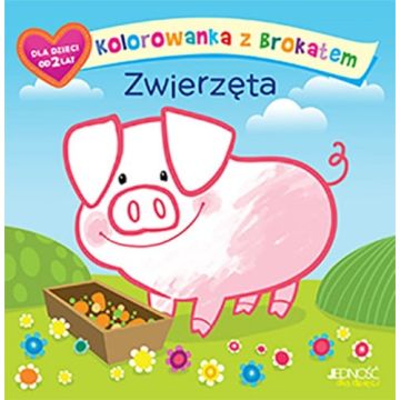 Zwierzęta -  Kolorowanka z brokatem