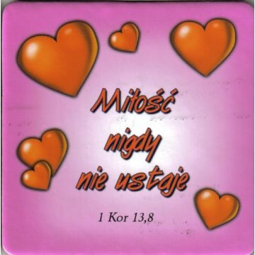 Podstawka korkowa - Miłość nigdy - serca