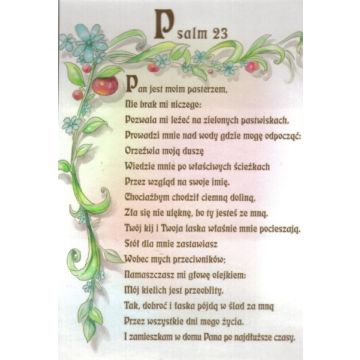 Naklejka prostokąt - psalm 23
