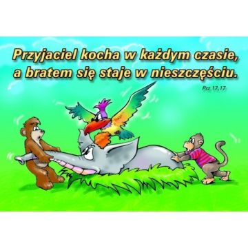 Kartka promise - Przyjaciel kocha - słoń