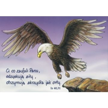 Kartka promise - Ci co zaufali Panu - orzeł