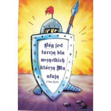 Kartka promise - Bóg jest tarczą