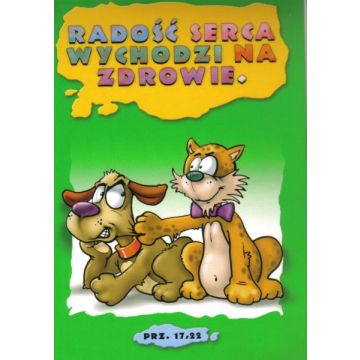Kartka promise - Radość serca - piesek i kotek
