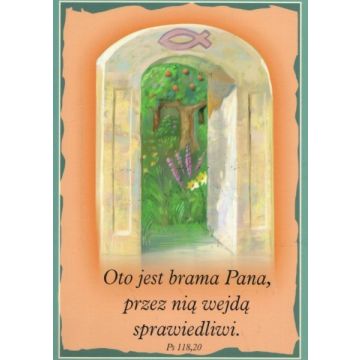 Kartka promise - Oto jest brama Pana