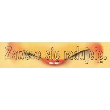 Zakładka promise - Zawsze się radujcie - uśmiech