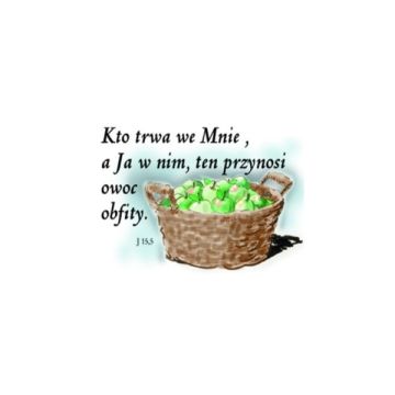 Magnes na lodówkę - Kto trwa we mnie - koszyk