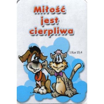 Magnes na lodówkę - Miłość jest cierpliwa - pieski