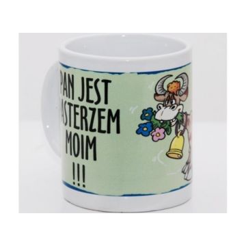 Kubek ceramiczny - Pan jest pasterzem - krowa