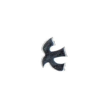 Znaczek metalowy - srebrny - Duch Święty