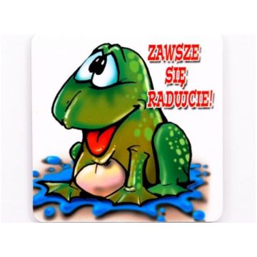Naklejka prostokąt - Radujcie się - żaba