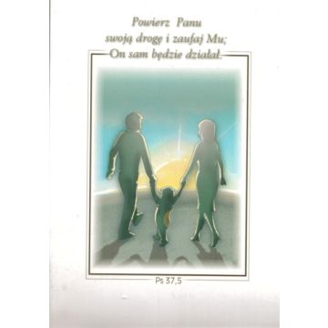 Naklejka prostokąt - Powierz Panu -  rodzina