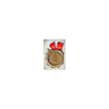Naklejka prostokąt - Tak Bóg umiłował - medal