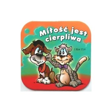 Podstawka korkowa - Miłość, kot i pies