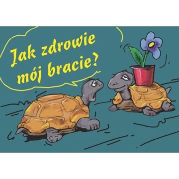 Kartka promise - Jak zdrowie mój bracie - żółwie