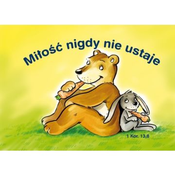 Kartka promise - Miłość nigdy nie ustaje - misiu