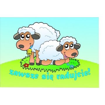 Kartka promise - Zawsze sie radujcie - owce