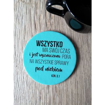 Podkładka korkowa okrągła - Wszystko ma swój czas