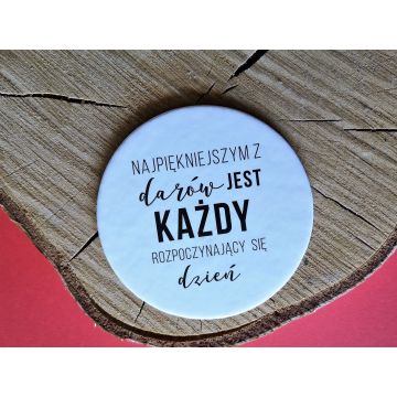 Podkładka korkowa okrągła - Najpiękniejszym