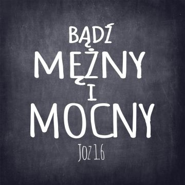Podstawka korkowa - Bądź mężny i mocny - brąz