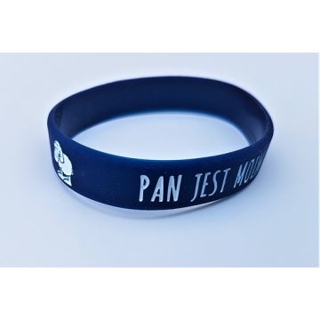 Opaska silikonowa - Pan jest pasterzem - granat