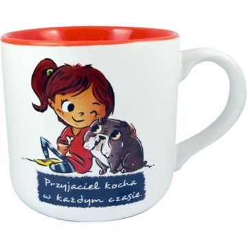 Kubek ceramiczny KR - Przyjaciel kocha w każdym