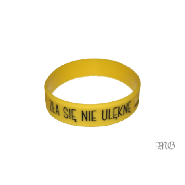 Opaska silikonowa maxi - Zła się nie - żółta