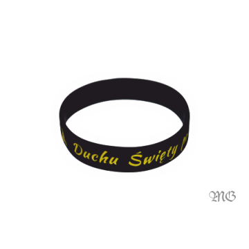 Opaska silikonowa - Duchu Święty - czarna