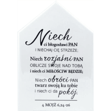 Deska domek - Niech ci błogosławi Pan...