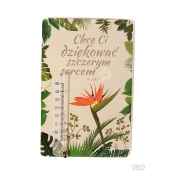 Termometr - Chcę Ci dziękować - kwiaty
