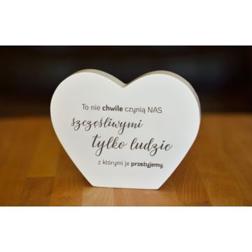 Serce ozdobne z wersetem - To nie chwile czynią