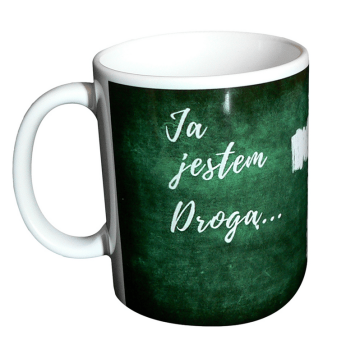 Kubek ceramiczny - Ja jestem drogą - zielony