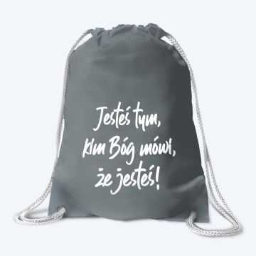 Plecak płócienny - Jesteś tym - szary
