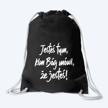 Plecak płócienny - Jesteś tym - czarny