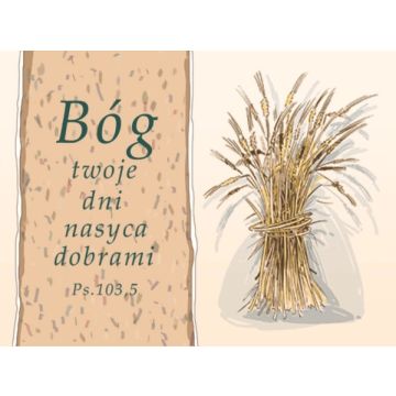 Magnes na lodówkę - Bóg twoje dni nasyca dobrami