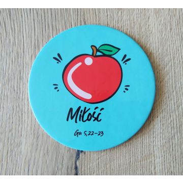 Podkładka korkowa okrągła - Miłość