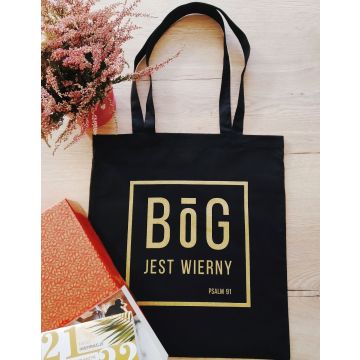 Torba Bóg jest wierny - czarna