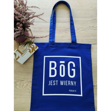 Torba Bóg jest wierny - niebieska