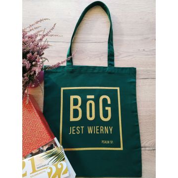 Torba Bóg jest wierny - zielona