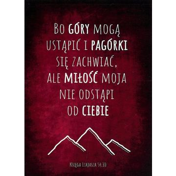 Kartka promise - Bo góry mogą ustąpić i pagórki