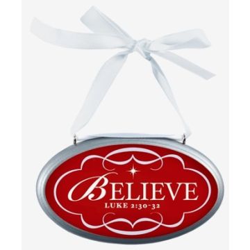 Tabliczka owalna do powieszenia Believe 