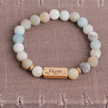 Bransoletka Faith - kamienna zieleń
