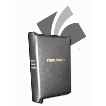 Nowa Biblia gdańska skóra zamek czarna wycięcia