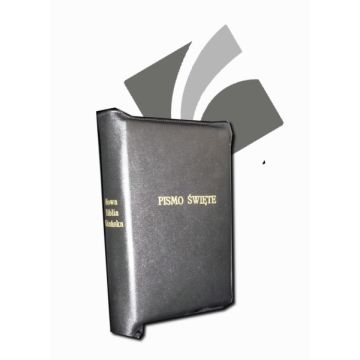 Nowa Biblia gdańska skóra zamek granatowa